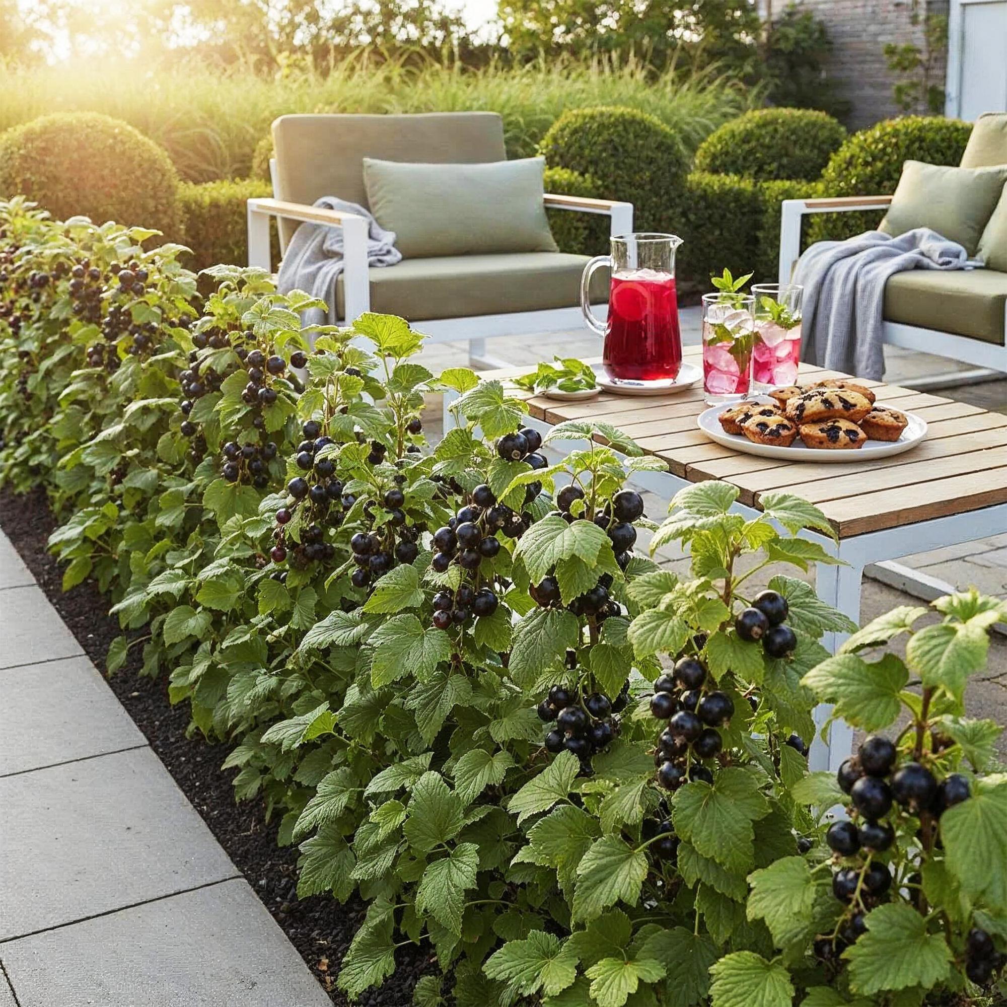 Jostabeere Ribes Josta winterhart 3 Pflanzen Ø9cm Höhe 30cm – Kreuzung aus Johannisbeere & Stachelbeere – Aromatische Beeren für Garten & Balkon
