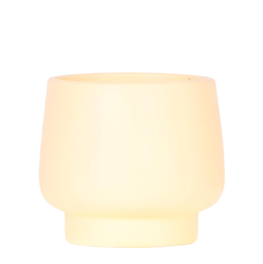 Scandic Blumentopf – Gelb – Ø9cm – Moderner Pflanztopf in Pastellgelb – Dekorativer Übertopf für Zimmerpflanzen, Orchideen & Kräuter – Plant
