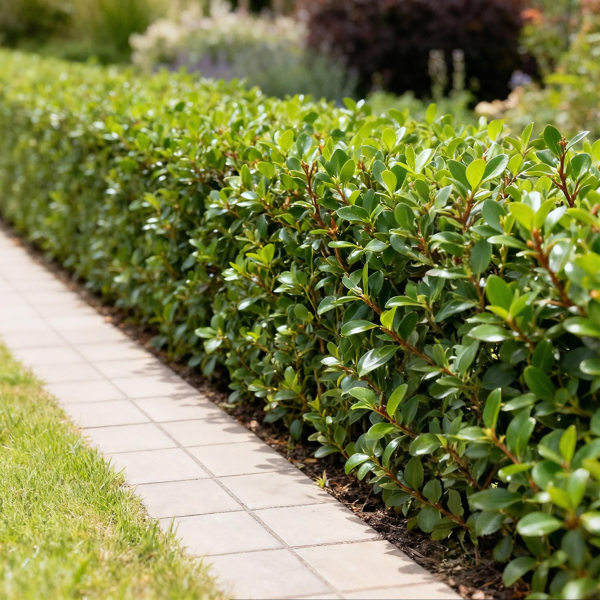Ilex crenata Caroline Upright – 8 Pflanzen für 1 lfm Hecke – Immergrüner Strauch – 9cm Topf – Höhe 25-30cm