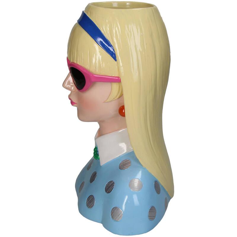 Vase Fashion Lady 'Lyana' 29cm – Polyresin – Dekovase in Modedesign – Stilvolles Kunstobjekt & Blumenvase für modernes Interieur – Plant