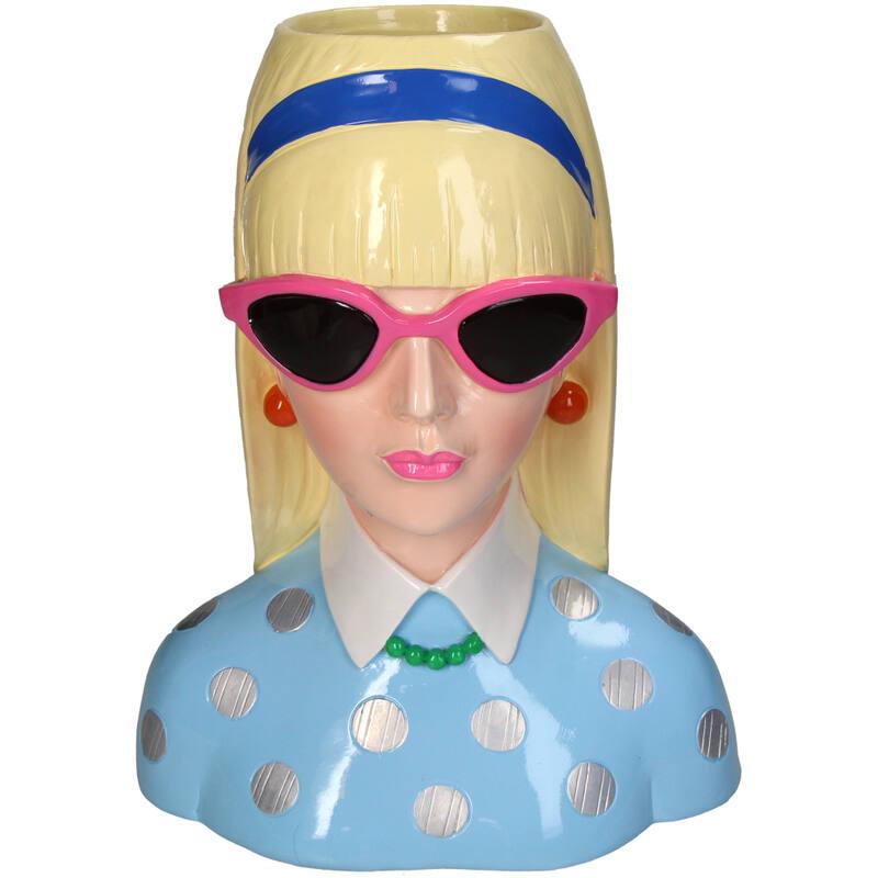 Vase Fashion Lady 'Lyana' 29cm – Polyresin – Dekovase in Modedesign – Stilvolles Kunstobjekt & Blumenvase für modernes Interieur – Plant