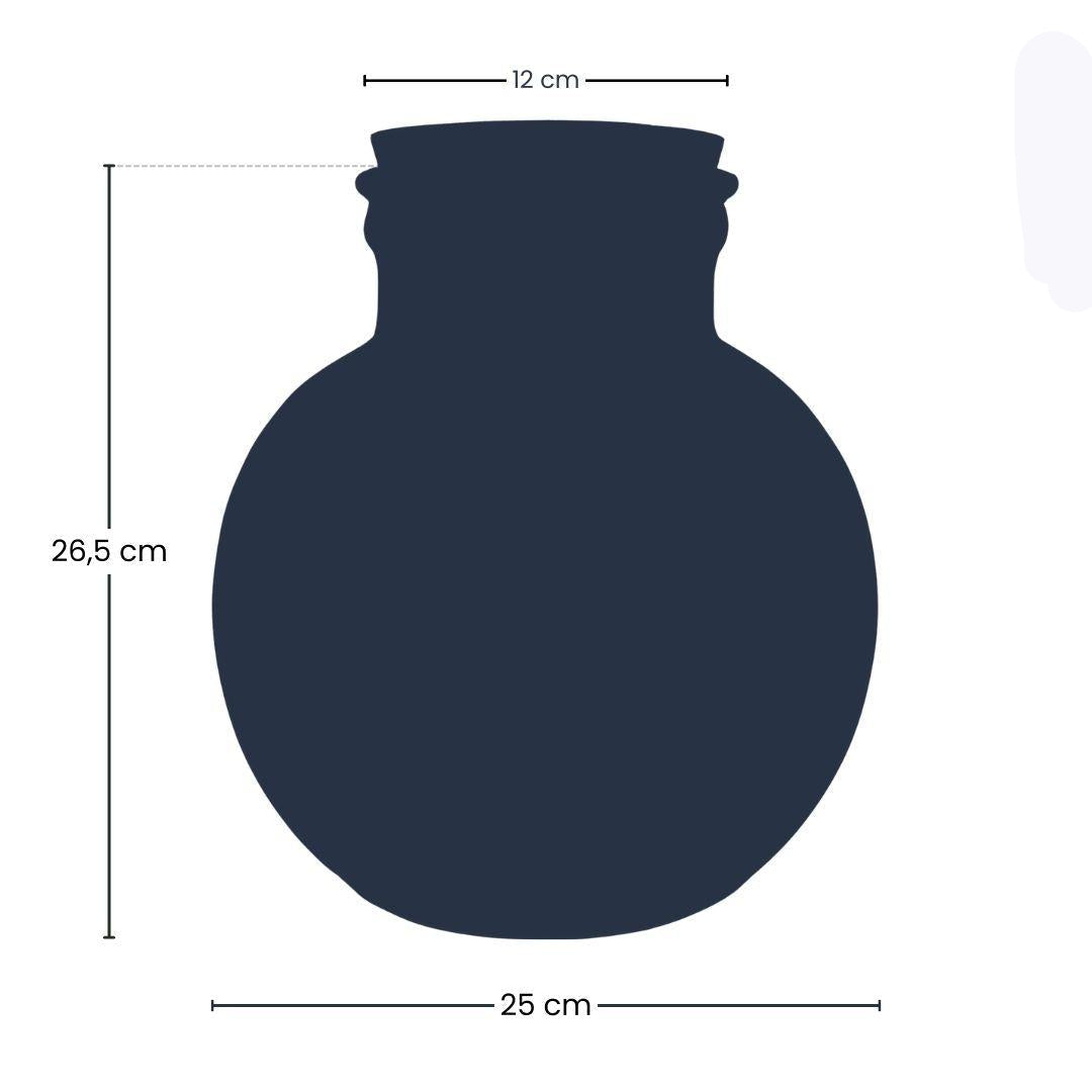 Terrarienflasche Teddy mit Korken – Ø25cm ↕26,5cm – Glasflasche aus Recyclingglas – ca. 7L Volumen – Für DIY – Terrarien & Mini – Ökosysteme – Plant