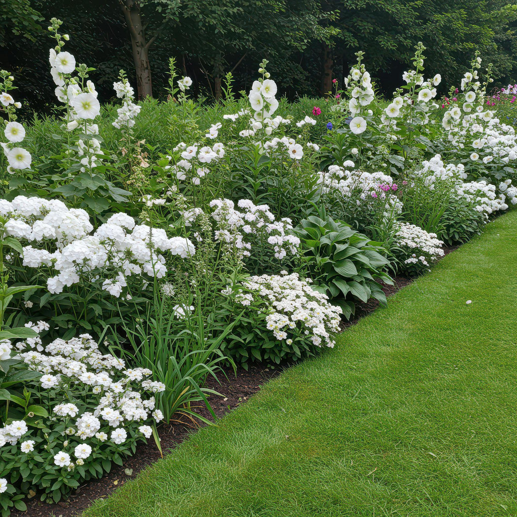 Staudenset Weiß – 24 weißblühende Stauden für ca. 3m² – Elegantes Borderpaket für sonnige Gartenbereiche – Pflegeleicht & harmonisch abgestimmt – Plant