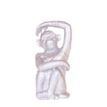 Dekofigur Sitzender Affe – Silber – 13cm – Polystone Deko Skulptur für Wohnzimmer & Büro – Plant
