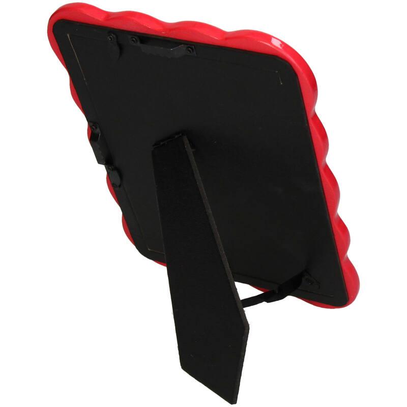 Fotorahmen – Gebogenes Polyresin – Rosa – 13x18cm – Eleganter Bilderrahmen in geschwungener Form – Für Fotos, Portraits & Erinnerungen – Tisch – Plant
