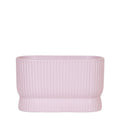 Ziertopf Diabolo Twin – Pink – Ovaler Keramik Übertopf mit feiner Rillenstruktur – Für zwei Pflanzen Ø9cm – Doppeltopf für Orchideen & Grünpflanzen – Plant