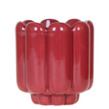 Übertopf Retro Shine rot Ø9cm – Blumentopf mit Blasenrelief – hochglänzender Retro – Übertopf im 70er – Design – Pot