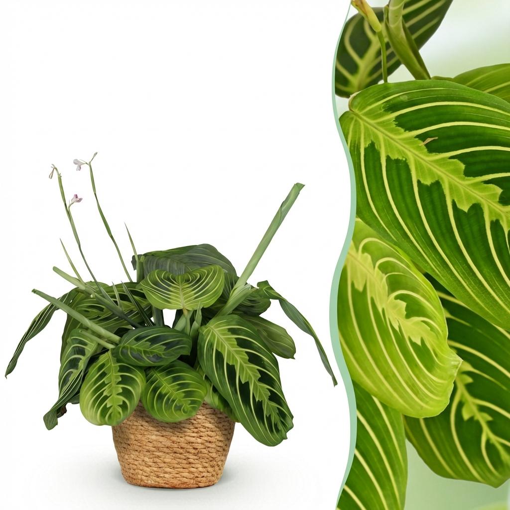 Maranta Fascinator Lemon Lime Zimmerpflanze inkl. Naturkorb
