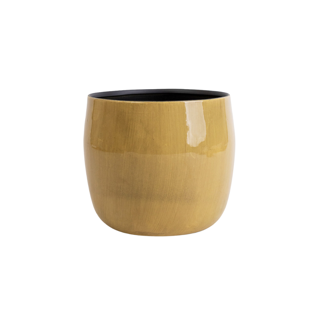 Pflanztopf Babet – Camel Braun – D27xH23cm – Blumentopf mit Strukturdesign – Pflanzkübel für Innen – & Außenbereich – Plant