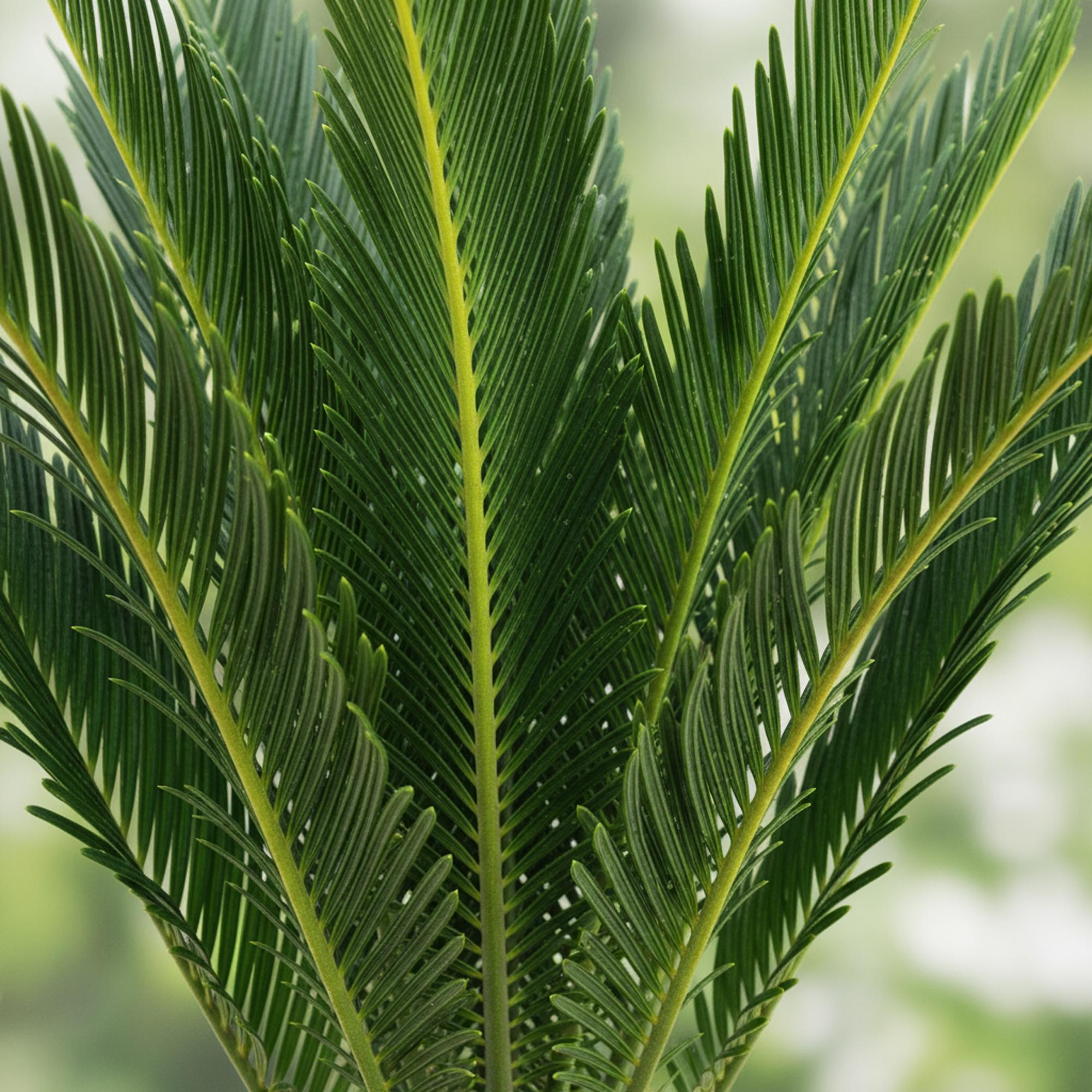 Cycas revoluta – Palmenfarn – 2 Pflanzen – 45cm – 14cm – Pflegeleichte Zimmerpflanze mit fiederartigen Blättern