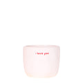 Ziertopf I Love You – Ø6cm – Weißer Keramiktopf mit rotem Schriftzug – Romantischer Blumentopf als Geschenkidee – Pflanztopf für Zuhause & Büro – Plant