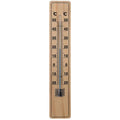 Garten Thermometer 20cm aus Buche – Außen Thermometer für Terrasse & Balkon – Holzthermometer mit Celsius & Fahrenheit Anzeige – Messbereich – Plant