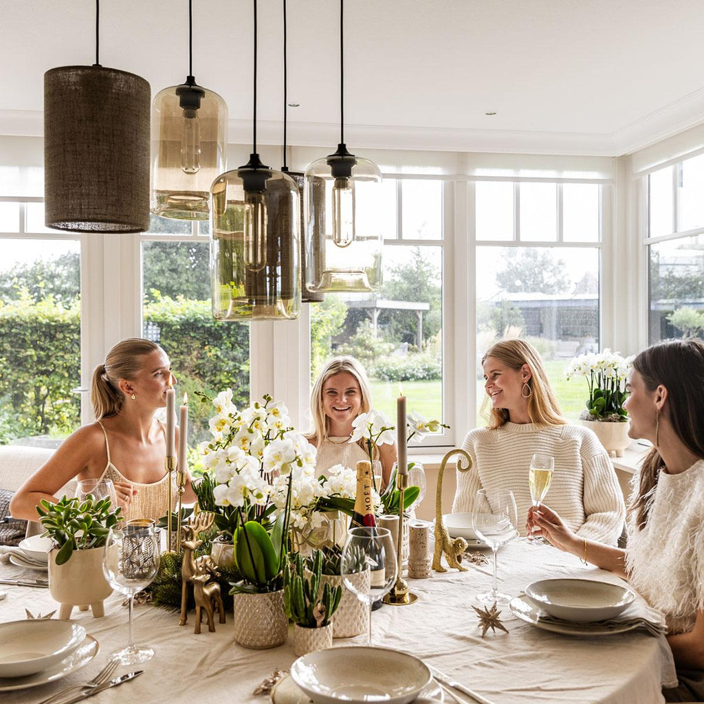 Pflanzen Set mit Zierpflanzgefäßen für Tischdekoration – Elegante Mini Zimmerpflanzen im Topf Ø9cm & Ø6cm – Perfekt für festliche Dinner – Dekoration – Plant