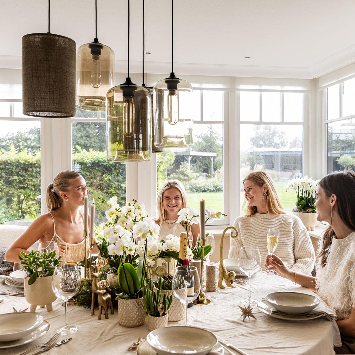 Pflanzen Set mit Zierpflanzgefäßen für Tischdekoration – Elegante Mini Zimmerpflanzen im Topf Ø9cm & Ø6cm – Perfekt für festliche Dinner – Dekoration – Plant