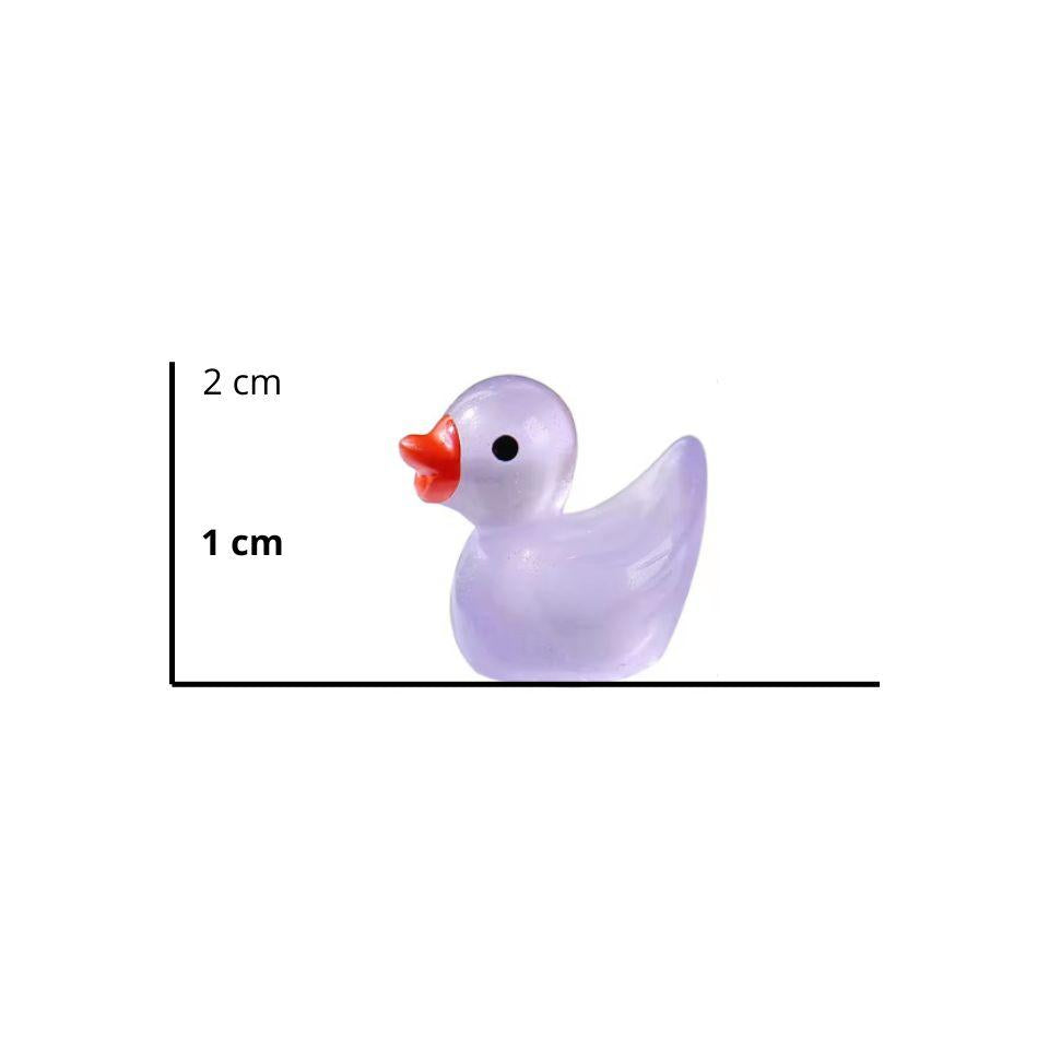 Glow in the Dark Badeenten – 7er Set – Bunte Mini-Enten 2cm – Leuchtend im Dunkeln – Für Terrarium, Minigarten & DIY-Deko – Plant