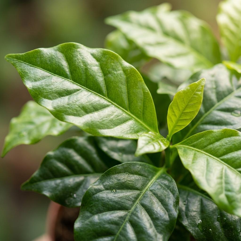 Kaffeepflanze Coffea Arabica – 2 Pflanzen – Ø12cm – Höhe ca.25cm – Tropische Zimmerpflanze mit glänzenden Blättern – Kaffeebaum für Wohnraum & Büro