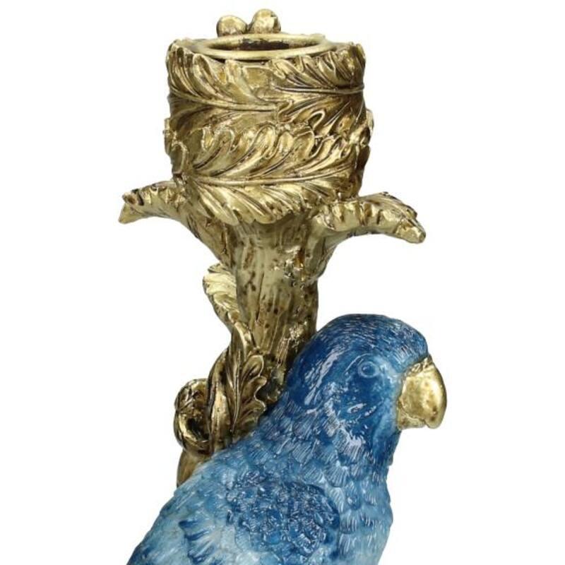 Kerzenständer Vogel Blau 26cm – Kleiner Kerzenhalter in Vogel – Form – Verspieltes & modernes Wohnaccessoire – Plant