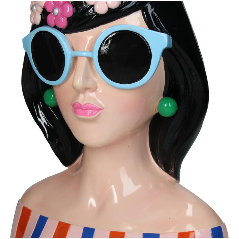 Vase Fashion Lady 'Anna' 30cm – Polyresin – Dekovase in Modedesign – Stilvolles Kunstobjekt & Wohnaccessoire für modernes Interieur – Plant