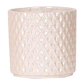 Diamond Pearl Dekotopf – Ø12cm – Travertine – Optik – Eleganter Blumentopf aus der Le Chic – Kollektion – Für Zimmerpflanzen & stilvolle Wohnakzente – Plant