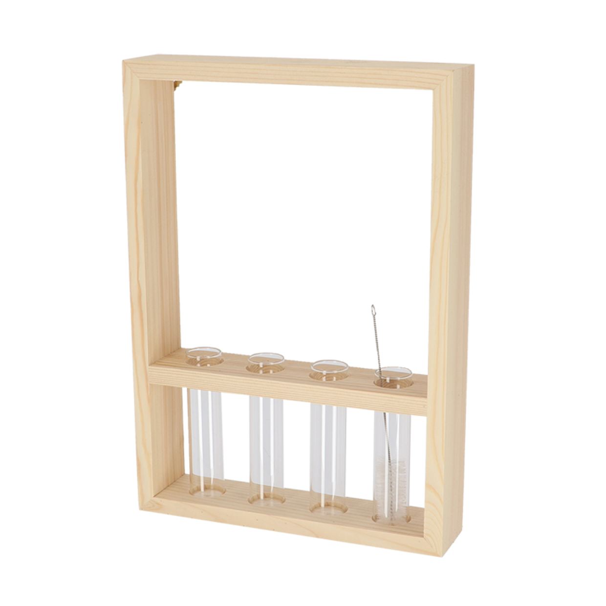 Reagenzglaswand – Anhänger S – 27cm x 6cm x 38cm – Kompakter Wandhalter für Reagenzgläser – Praktische Aufbewahrung für Pflanzen, Dekoration & DIY – Plant