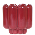 Übertopf Retro Shine rot Ø12cm – Blumentopf mit Blasenrelief – hochglänzender Retro – Übertopf im 70er – Design – Pot