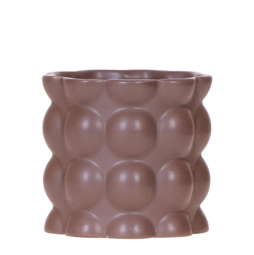 Ziertopf Cotton – Braun – Ø9cm – Blumentopf mit matter Oberfläche – Pflanztopf aus der Slow Living Kollektion – Für kleine Pflanzen & Orchideen – Plant