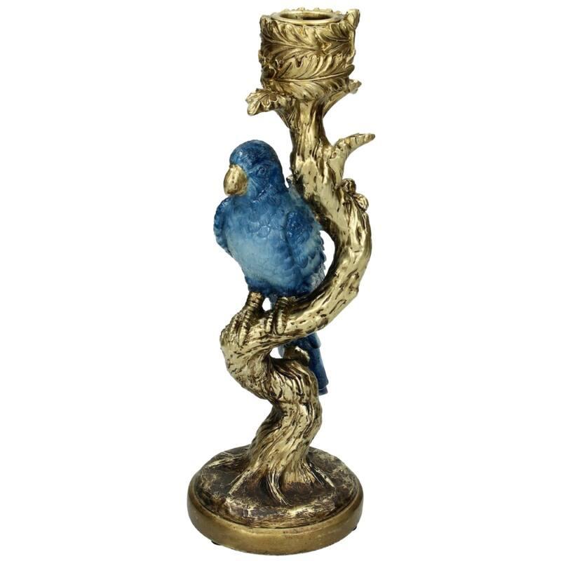 Kerzenständer Vogel Blau 26cm – Kleiner Kerzenhalter in Vogel – Form – Verspieltes & modernes Wohnaccessoire – Plant