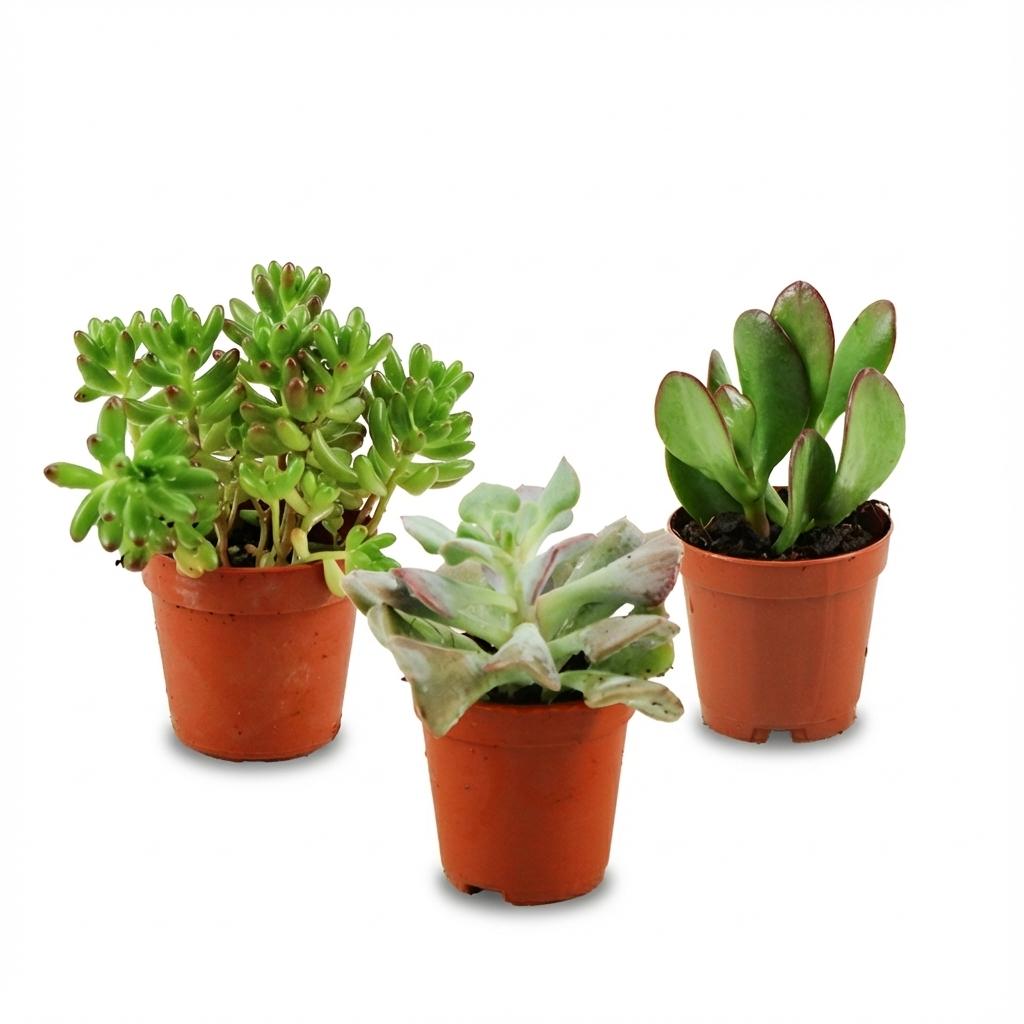 Mini Sukkulenten Mix Ø5,5cm Höhe5-10cm – Pflegeleichte Mini – Sukkulenten mit fleischigen Blättern – Plant