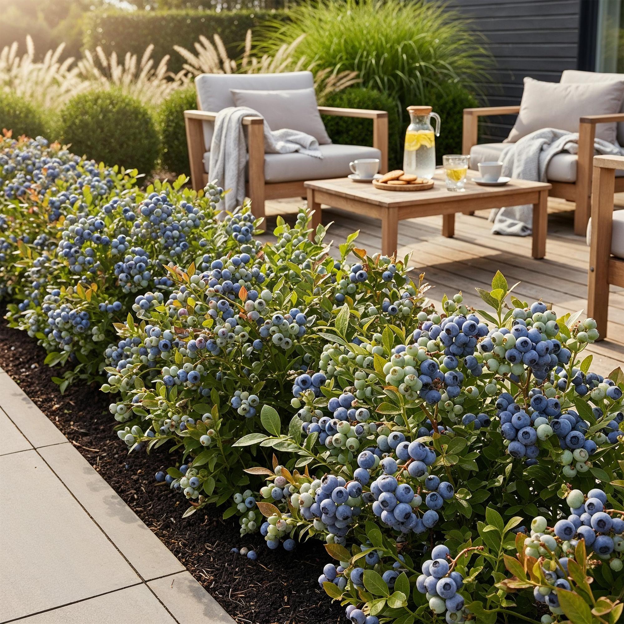 Blaubeere Vaccinium corymbosum Bluegold winterhart Ø9cm Höhe 30cm – Aromatische Heidelbeere für Garten Balkon & Terrasse