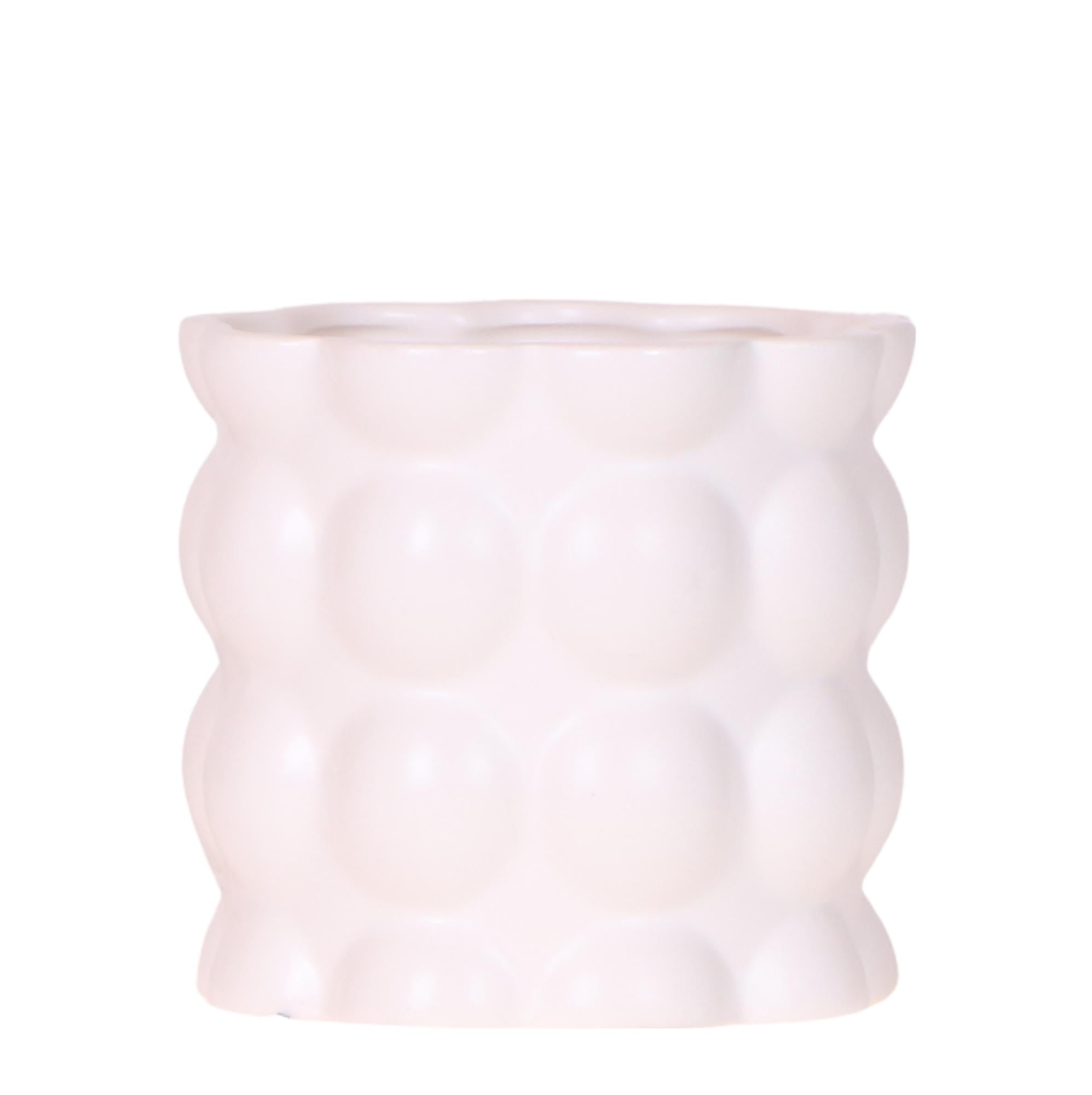 Ziertopf Cotton – Weiß – Ø9cm – Blumentopf mit matter Oberfläche – Pflanztopf aus der Slow Living Kollektion – Für kleine Zimmerpflanzen & Orchideen – Plant