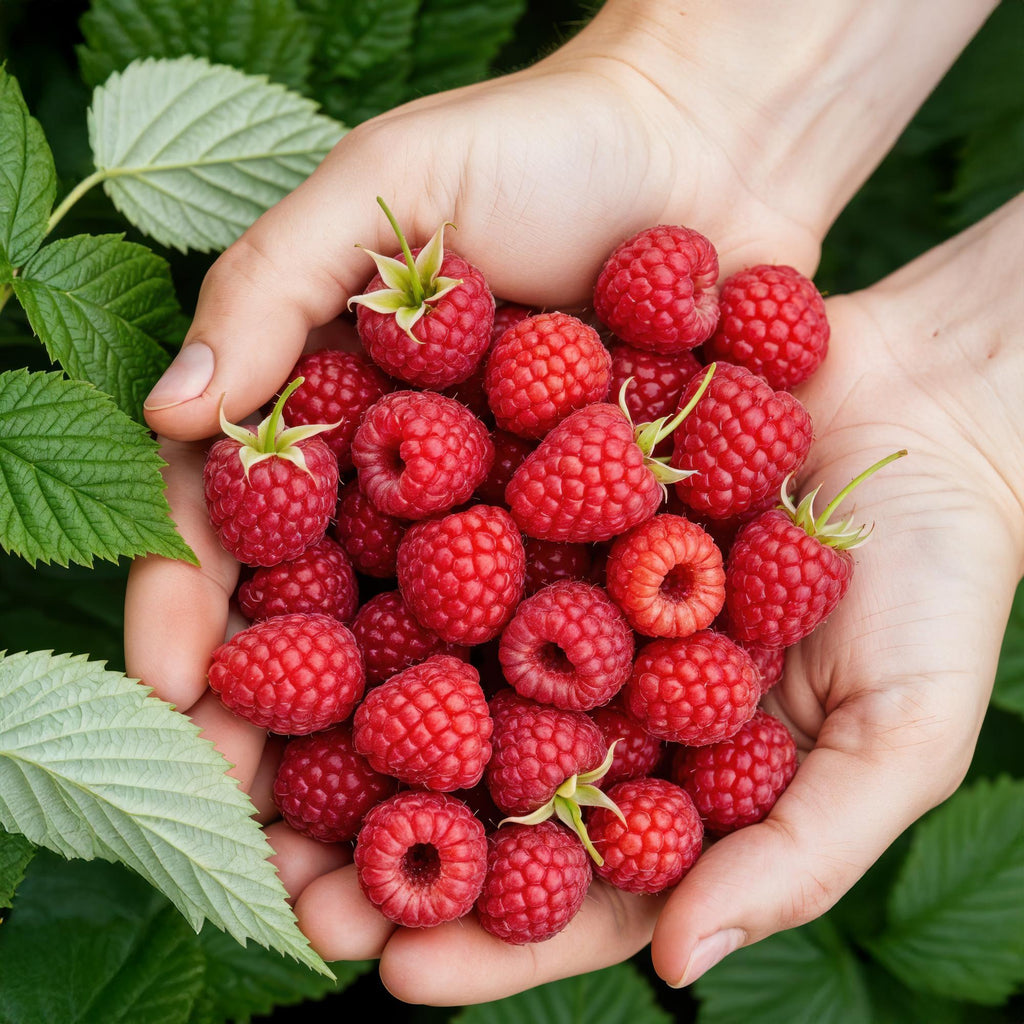 Himbeere Rubus idaeus Ottawa winterhart Ø9cm Höhe 30cm – Rote Himbeere für Garten Beet Balkon & Terrasse – Süß & ertragreich