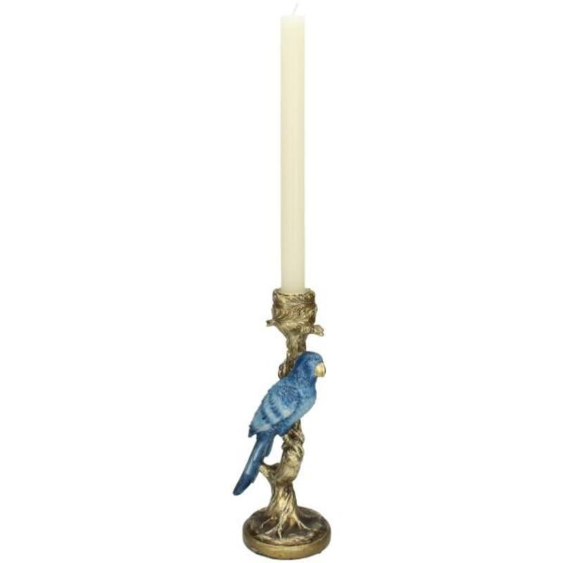 Kerzenständer Vogel Blau 26cm – Kleiner Kerzenhalter in Vogel – Form – Verspieltes & modernes Wohnaccessoire – Plant