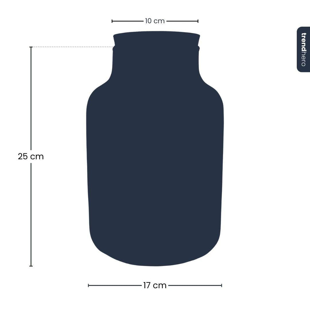 Terrarium Flasche – Geschlossene Glasflasche mit Korken & LED – Beleuchtung – Höhe 24,5cm Ø17cm – Dekoratives Pflanzenterrarium aus Recyclingglas – Plant