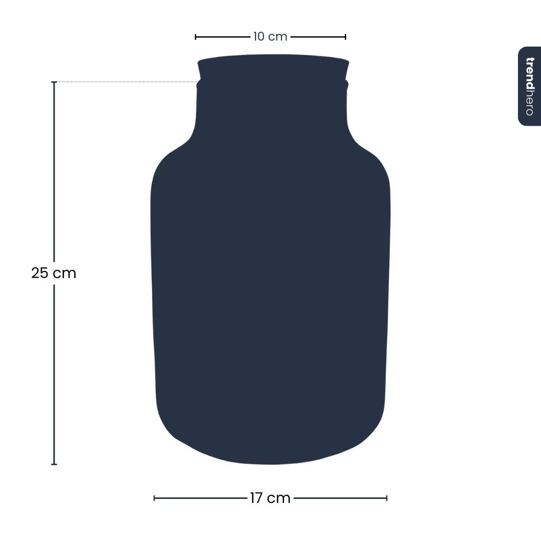 Terrarium Flasche – Geschlossene Glasflasche mit Korken & LED – Beleuchtung – Höhe 24,5cm Ø17cm – Dekoratives Pflanzenterrarium aus Recyclingglas – Plant