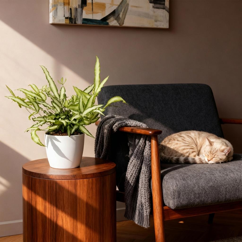 Pteris cretica Albolineata 2er Set Pflanzen Mit Weißem Topf Ø12cm Höhe ca.20cm Schwertfarn Haustierfreundlich Pflegeleicht Grünpflanzen Für Zimmer