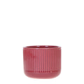 Flare Dekotopf Red – Stilvoller Retro – Blumentopf Ø6cm – Rotes Rillenmuster – Bold Seventies Design – Plant