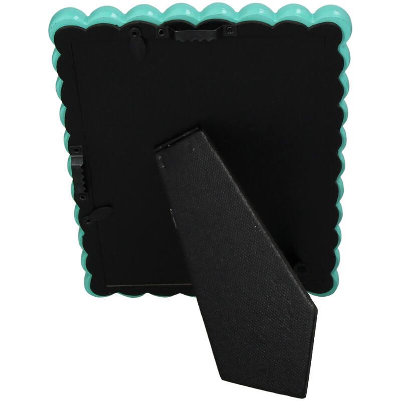 Fotorahmen – Polyresin – Türkis – 13x18cm – Bilderrahmen in frischem Design – Für Fotos, Portraits & Erinnerungen – Tisch – & Regalaufstellung – Plant