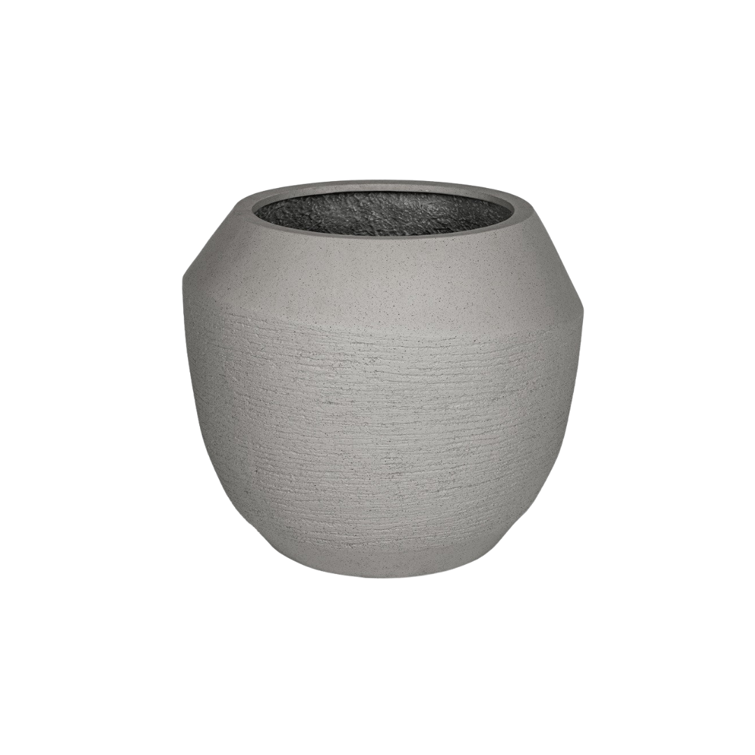 Pflanztopf XXL Ruvido Clay – D54cm x H47cm – Großer Blumentopf im rustikalen Clay – Look – Für Innen & Außen – Aus wetterfestem Keramik – Plant