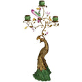 Kerzenständer Pfau – Dekorativer Kerzenhalter aus Polyresin – 65cm Höhe – Bunter Kerzenhalter im Tier – Design für Wohnzimmer, Esszimmer & Flur – Plant
