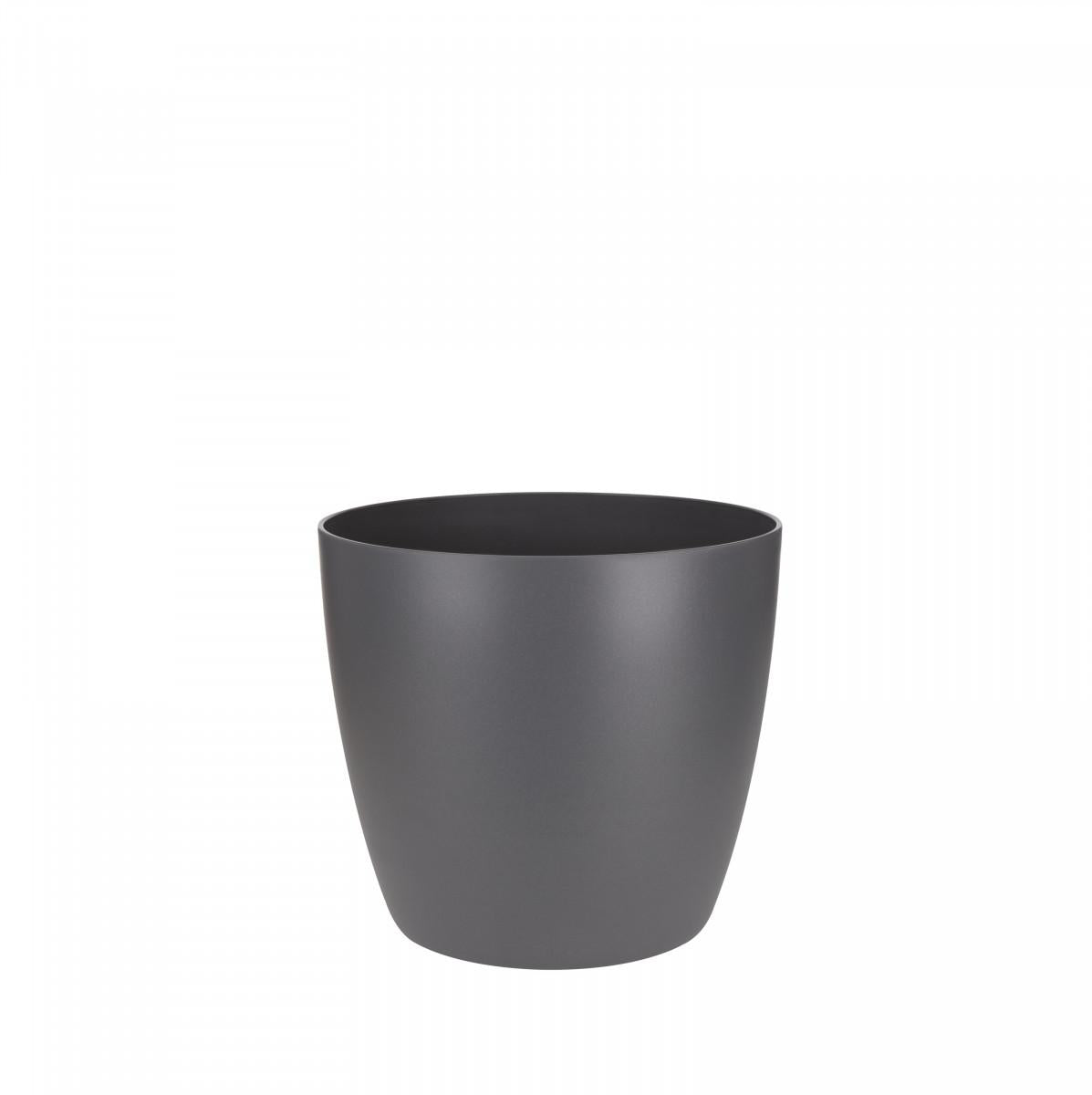 Pflanztopf Brussels – Anthrazit – D07xH6cm – Kleiner Blumentopf in modernem Design – Pflanzentopf für Sukkulenten & Kräuter – Plant