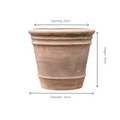 Blumentopf Choco Doppio – D33xH29cm – Pflanzkübel in Schokoladenbraun – Topf für Zimmerpflanzen & Dekoration – Plant