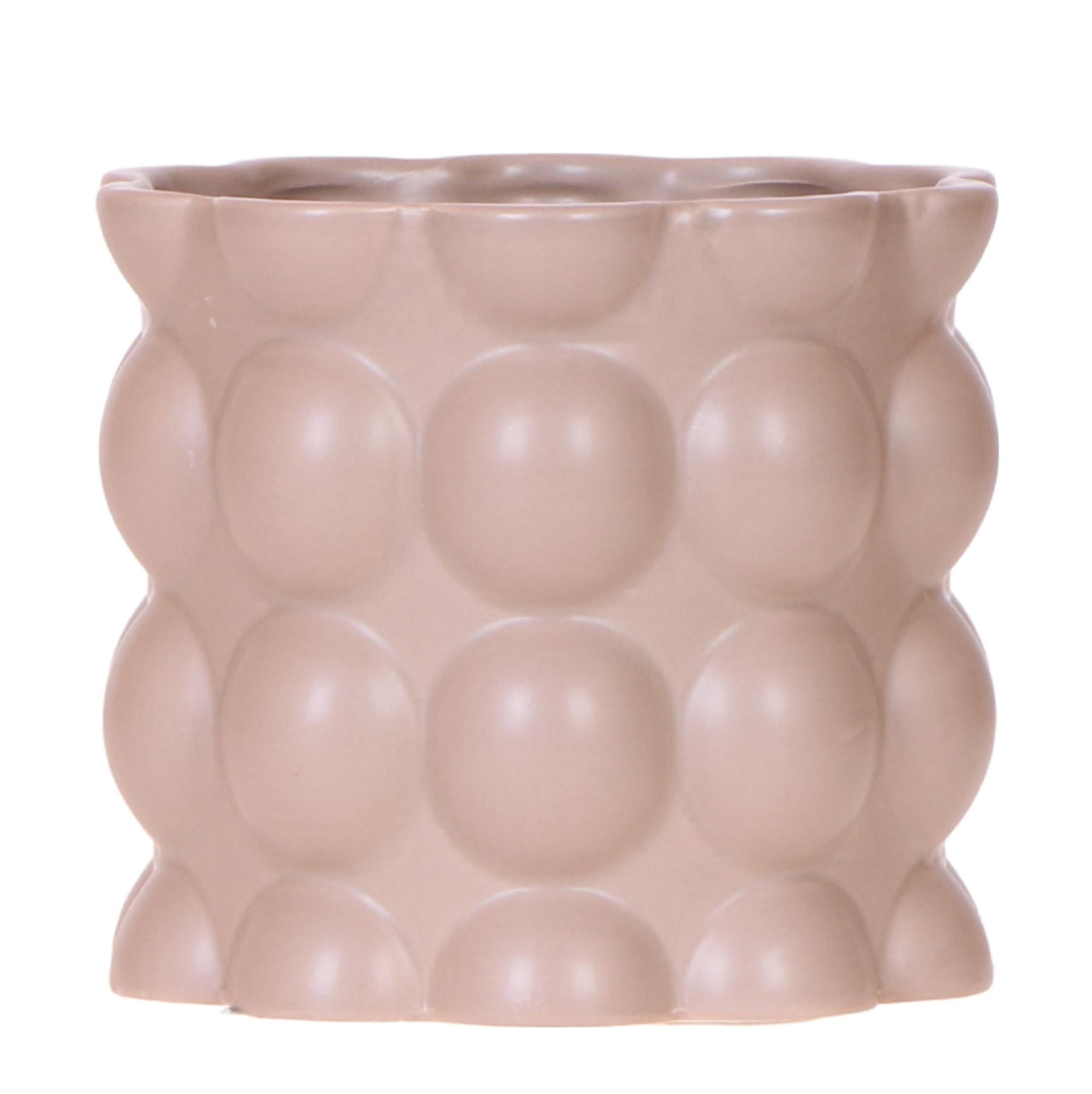 Blumentopf Cotton – Sand – Ø12cm – Moderner Keramik Pflanztopf in matter Optik – Stilvoller Übertopf für Zimmerpflanzen, Sukkulenten & Orchideen – Plant