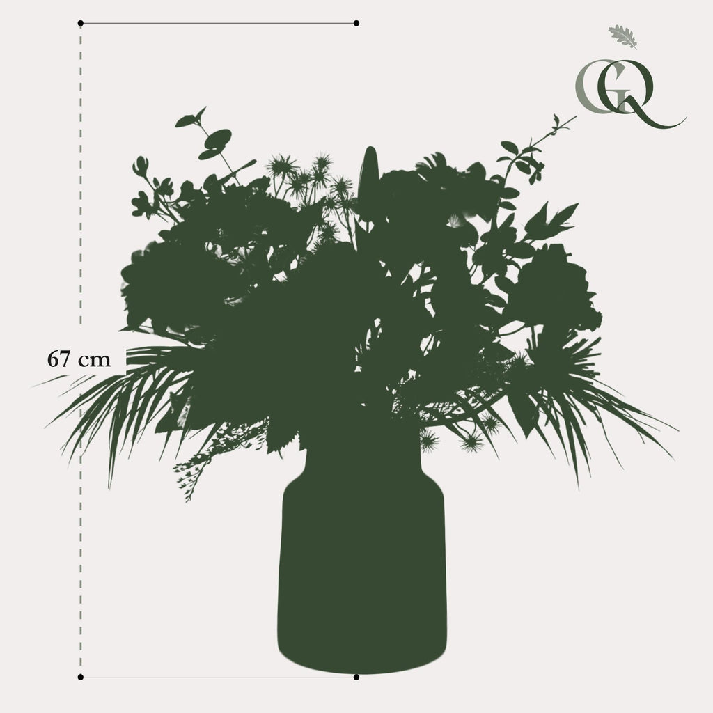 Kunstblumenstrauß – Pretty Powerful – 67cm – Hochwertiges Kunstblumen Bouquet für Wohnzimmer Büro Dekoration – Plant
