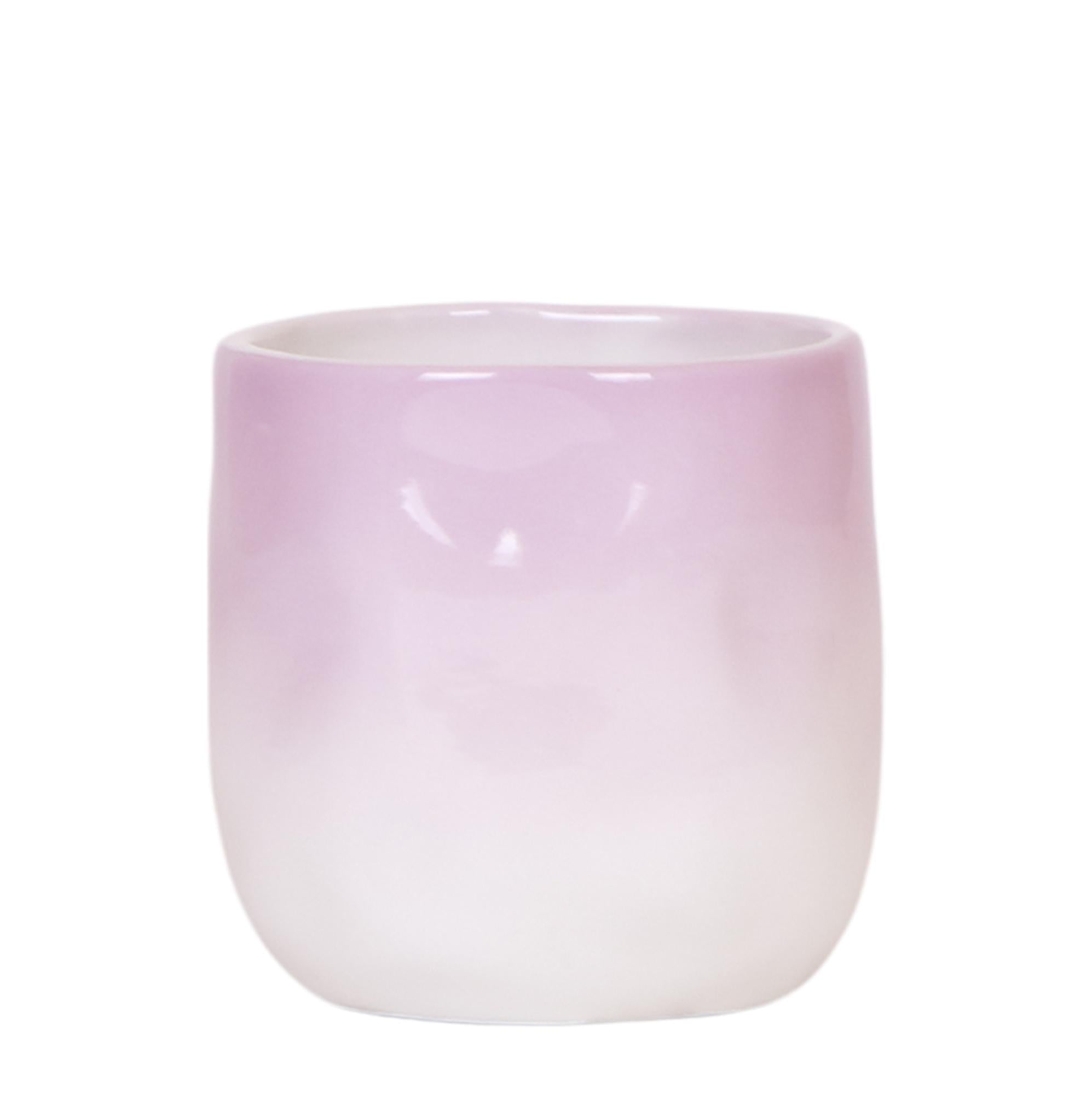 Gradience Übertopf Pink – Ø9cm – Glänzender Blumentopf mit sanftem Farbverlauf – Stilvolle Keramikoptik – Für kleine Zimmerpflanzen & Orchideen – Plant