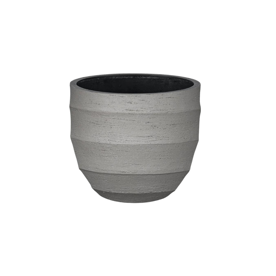 Pflanztopf Bordo New Egg Grey – D65xH54cm – Großer Blumentopf in Betonoptik – , wetterfester Pflanzkübel aus robustem Kunststoff – Für Innen – Plant