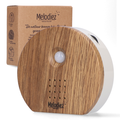 Melodiez Musikbox – Melody Nature Box aus dunklem Holz – Soundbox mit Vogelgezwitscher, Meeresrauschen & Dschungelklängen – Mit Bewegungsmelder – Plant