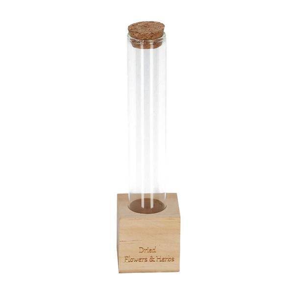 Trockenblumenständer aus Holz – Tube S – 24cm – Halter für Trockenblumen & Kräuter – 16 Löcher für kreative Blumenarrangements – Plant