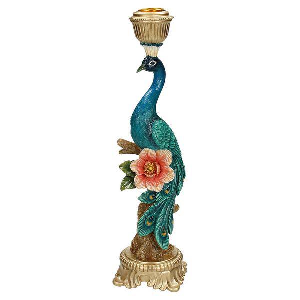 Kerzenständer Peacock Multi – Bunte Dekoration – 29cm Höhe – Eleganter Kerzenhalter für Innen & Außen – Stilvolles Ambiente mit farbenfrohem Design – Plant