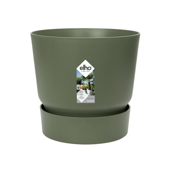 Greenville Pflanztopf Grün – D30 x H28 – Blumentopf für Innen & Außen – Elegantes Pflanzgefäß – Übertopf für Zimmerpflanzen, Balkon & Terrasse – Plant