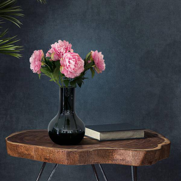 Künstliche Blumenstrauß Pfingstrosen Hellrosa – 5 Stück je 65cm – Realistische Kunstblumen – Romantischer Deko Blumenstrauß – Plant